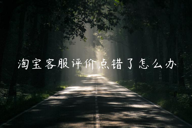 淘寶客服評(píng)價(jià)點(diǎn)錯(cuò)了怎么辦